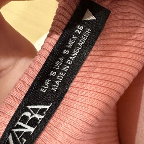 Zara Ribbed Pink Bra Top - Picture 3 of 3